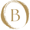 Boudoir With Personality logo - a Capital B with a brushed circle surrounding it.